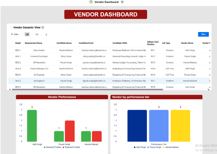 Vendor Vision — Smartsheet Marketplace screenshot